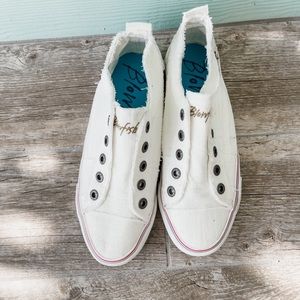 Blowfish slip on shoes. White. Worn once. Size 8